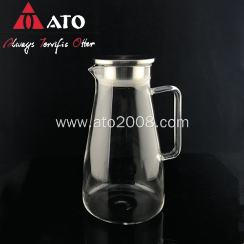 ATO Clear Borosilicate Glass Pitcher With Stainless Steel